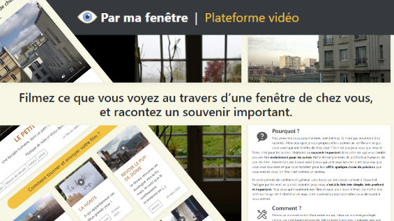 Filmez ce que vous voyez au travers d’une fenêtre de chez vous, et racontez un souvenir important
