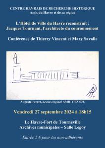 L’Hôtel-de-Ville du Havre reconstruit. Conférence le 27 septembre à 18h15