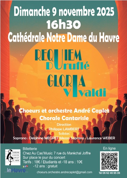 Concert Duruflé & Vivaldi par les choeurs et l&rsquo;orchestre André Caplet le 9