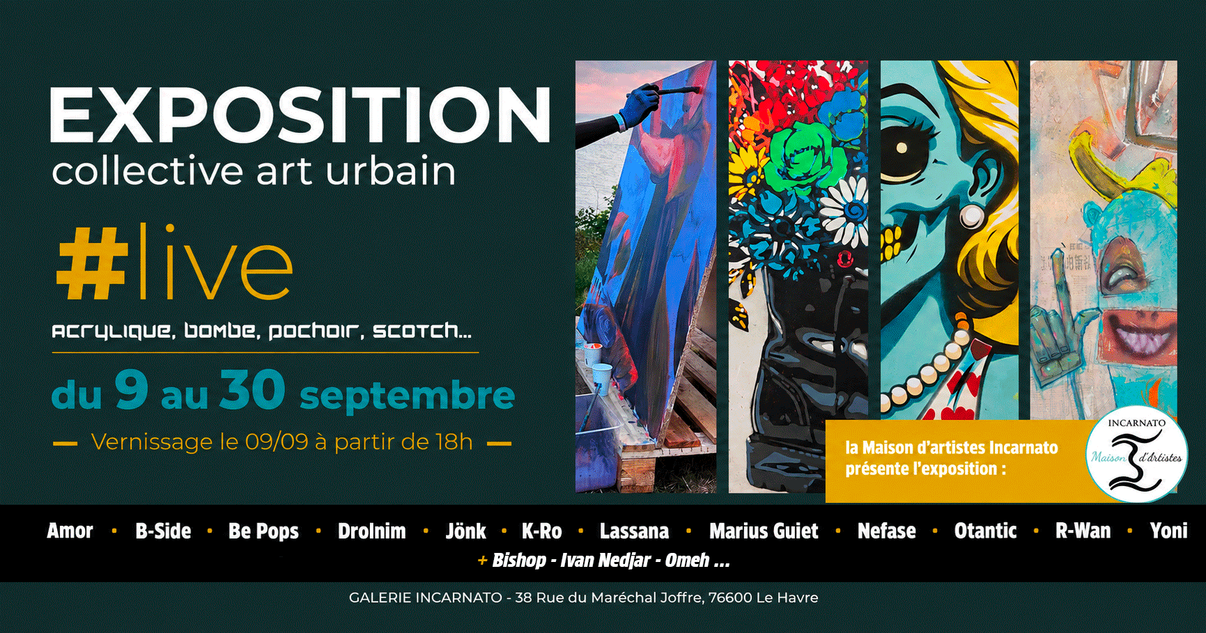 Exposition : #live, Maison d’artistes INCARNATO – jusqu&rsquo;au 30 septembre 26
